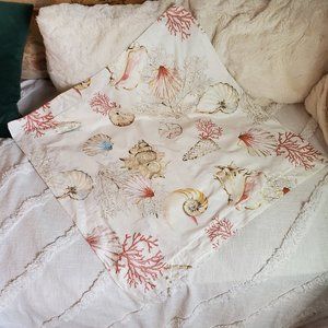 POTTERY BARN/ Del Mar sea shell novelty print euro shams set of 3  27"